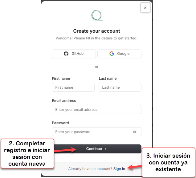 T2501F2.Registro-Inicio-Sesion.png Figura 2. Registro de Cuenta e Inicio de Sesión